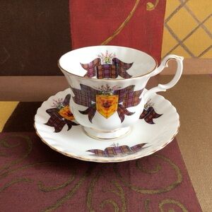 Royal Albert Macdonald Teacup And Saucer Scottish Tartan Series